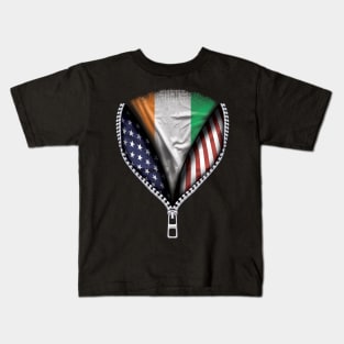 Ivorian Flag  Ivory Coast Flag American Flag Zip Down - Gift for Ivorian From Ivory Coast Kids T-Shirt